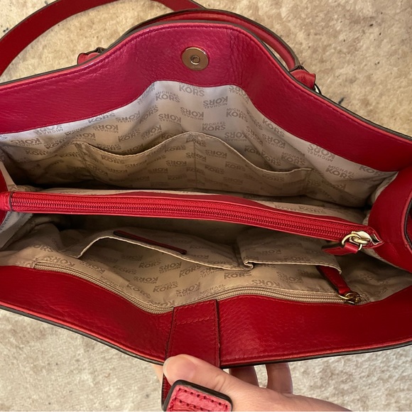 Micheal Kors Hamilton tote bag in red, perfect condition - Picture 3 of 5